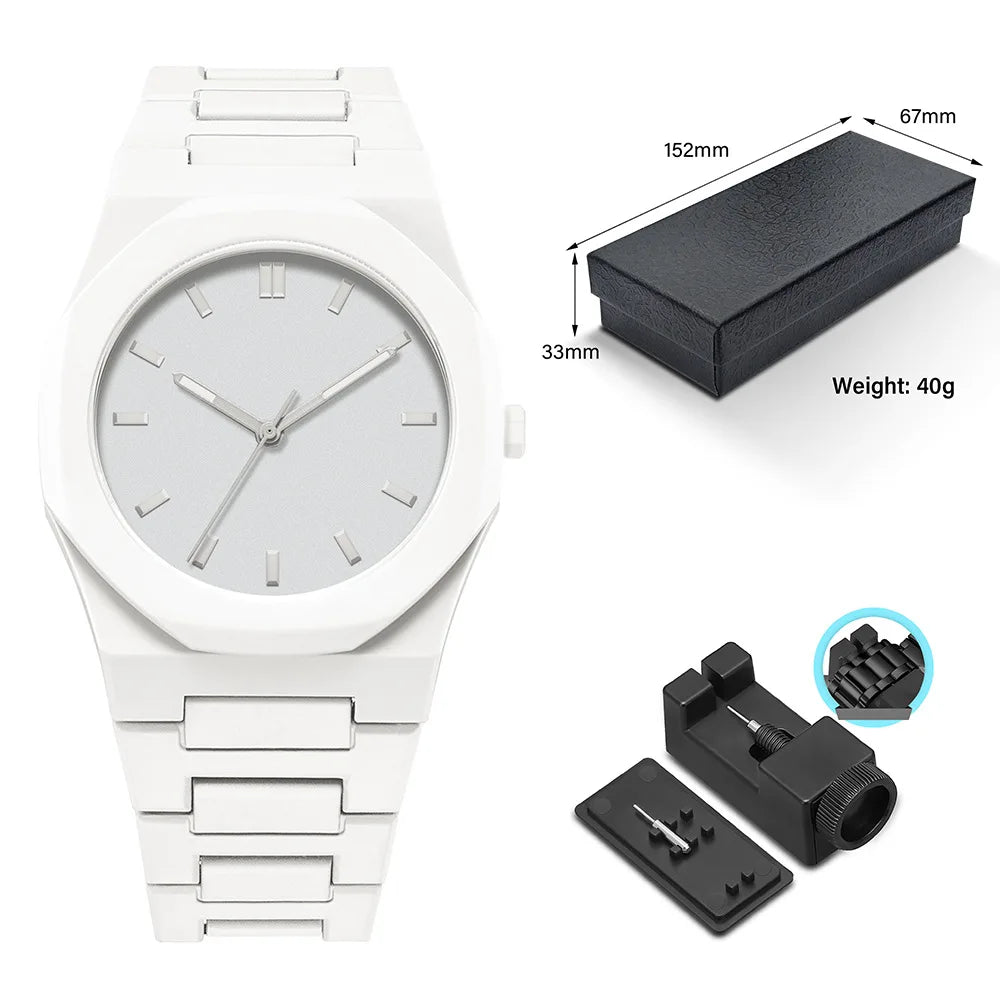 Classic men's watch with plastic granules, exquisite business waterproof watch, customizable brand